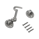 Aldabilla Multiusos Reforzada 100 mm Latón Niquelado Mate con Tornillos