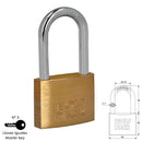 Candado Latón Arco Largo 50mm Llaves Iguales Nº3 Wolfpack