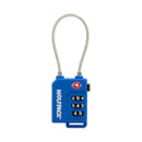 Candado TSA Combinación 3 Dígitos con Cable Acero WOLFPACK
