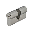 Cilindro Seguridad 30x30 mm Leva Corta Niquelado - 5 Llaves