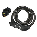 Cable Antirrobo Bicicleta Espiral 12mm x 120cm con Combinación