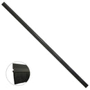 Burlete Aluminio Negro con Cepillo 2,5 m para Puertas de Garaje