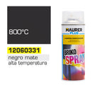 Spray Pintura Resistente Altas Temperaturas Negro Mate 400 ml Maurer