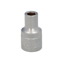 Llave Vaso 1/2 Hexagonal 8 mm. Perfil de 6 caras. Acero Cromo Vanadio, Aristas Redondas