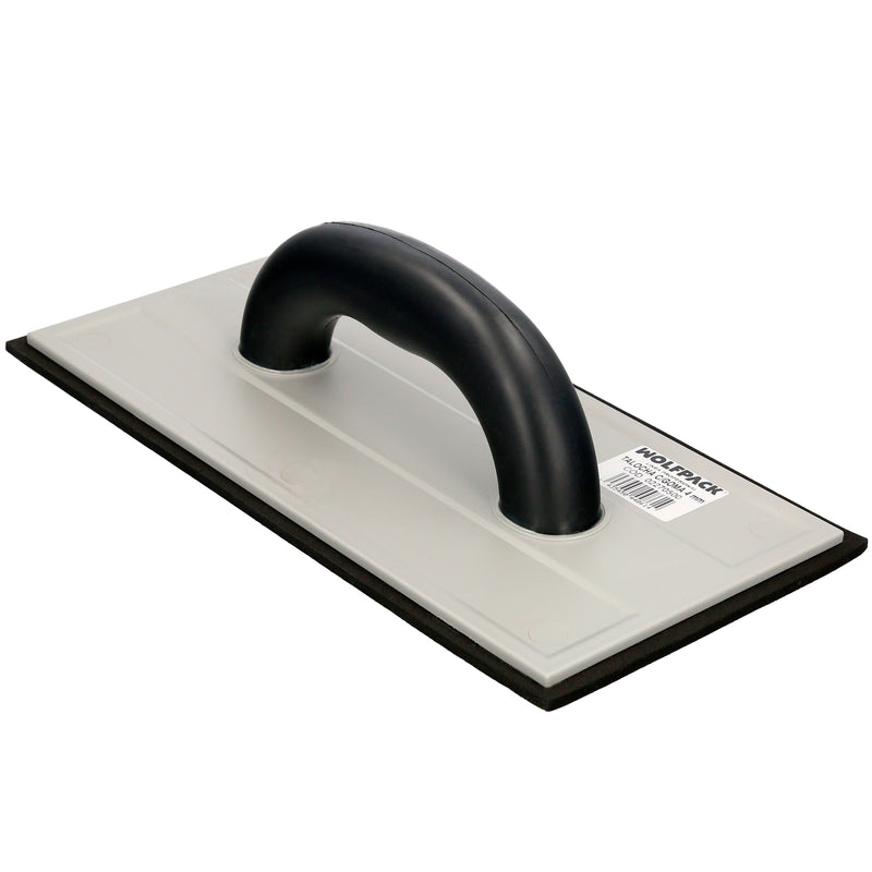 Llana / Talocha Con Mango de Plastico ABS y Goma de 4 mm. Especial Lechadas. Base 280x140 mm. Mango Ligero y Ergonomico