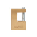 Candado Cuadrado Latón Persiana Ancho 70 mm. Alta Seguridad, Antirrobo Puertas, Contenedores, Trasteros, 2 Llaves