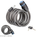 Cable Bicicleta Espiral Con Llave 12 mm. x 150 cm.