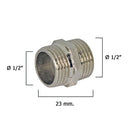 Machones Dobles Cromo      1/2