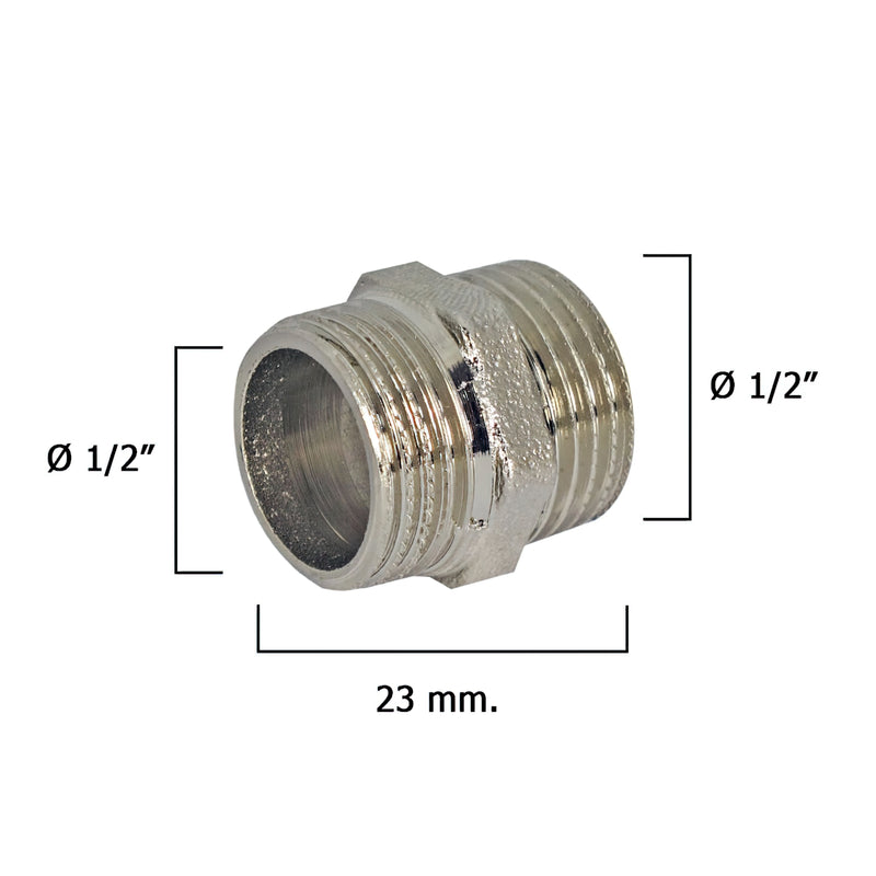 Machones Dobles Cromo      1/2