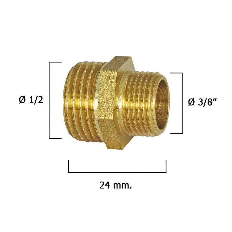 Machones Reductores Pulidos 3/8 A 1/2