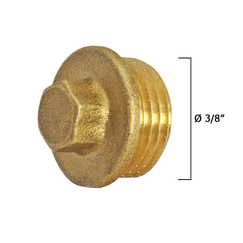 Tapon Ciego Macho Laton 3/8