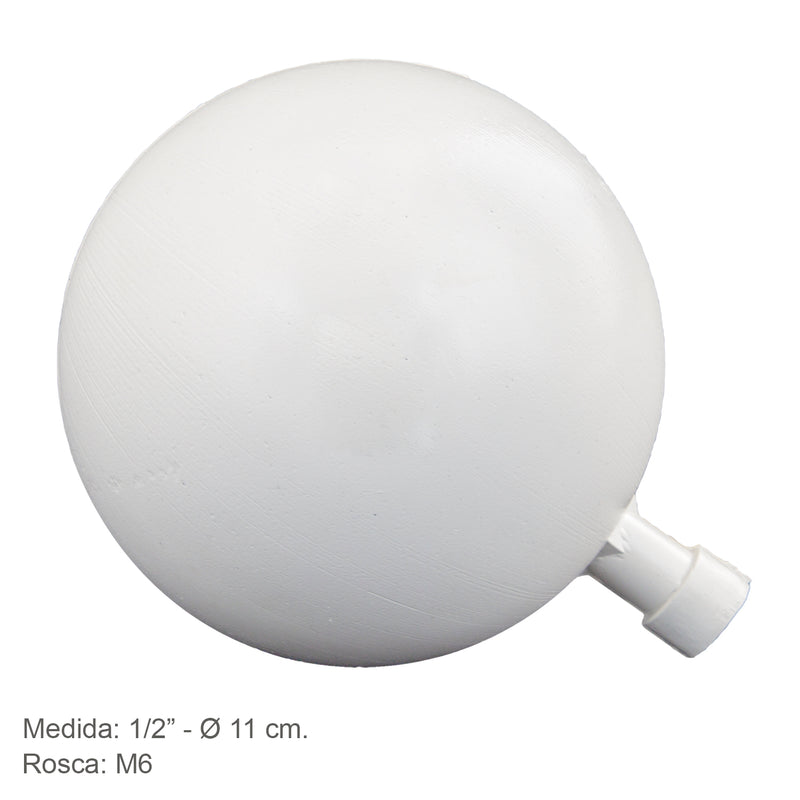 Boya plastico 1/2 x 11 Ø cm. rosca M6.