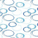 Cortina Ducha Tela Burbujas Azul 180x200 cm.