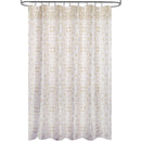 Cortina Ducha Tela Geometria Rosoni 180 x 200 cm. Cortina baño, Cortina Tela Impermeable Con Anillas