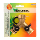 Adaptador Manguera Laton 2 Tomas Macho 3/4, Duplicador Grifo, Adaptador 2 Vias, Entrada 3/4 Hembra