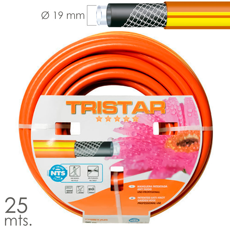 Manguera Tricotado No Torsion 19 mm. - 3/4 Rollo 25 Metros