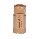 Corona Diamante Para Amoladora Ø 30 mm. Conexión Rosca M14. Corte Seco