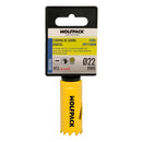 Corona Sierra Bimetal Ø 22 mm. Templado Termico, Base Reforzada. Corona Madera, Broca Agujeros Madera, Acero, Hierro, Plasticos