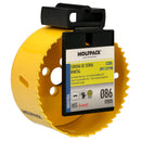 Corona Sierra Bimetal Ø 86 mm. Templado Termico, Base Reforzada. Corona Madera, Broca Agujeros Madera, Acero, Hierro, Plasticos