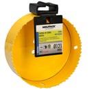 Corona Sierra Bimetal Ø 121 mm. Templado Termico, Base Reforzada. Corona Madera, Broca Agujeros Madera, Acero, Hierro, Plasticos