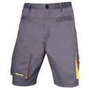 Pantalones Cortos DeTrabajo, Multibolsillos, Resistentes, Gris/Amarillo Talla 38/40 S