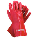 Guantes Pvc Rojo 35 cm. (Par)