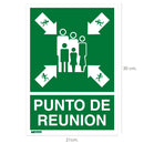 Cartel Informativo Punto De Reunion 30x21 cm.