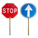 Cartel Paletina Obra Stop-Avance 30x30 cm.