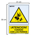 Cartel Cuidado Con Los Perros 30x21 cm.