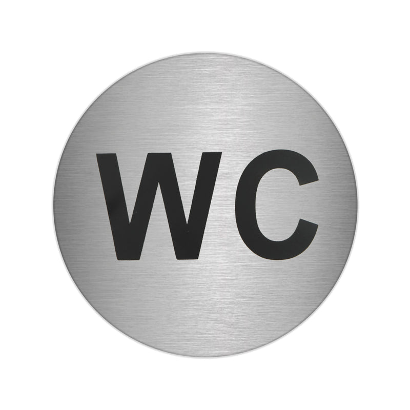 Placa Adhesiva WC Acero Inoxidable Ø 7 cm.