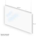 Mampara Protectora  Colgar Techo  Policarbonato 3 mm. Trasnparente. Medida 70x100 cm.