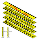 Rotulacion Suelo Distancia Seguridad y Turno. Pegatinas Señalizacion. 5 Unidades Rectangulares, 10 x 100 cm