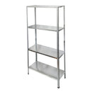 Estanteria Acero Galvanizado con 4 Baldas 150x75x30 cm. Baldas ajustables. Peso maximo 120 Kg.