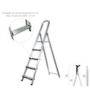 Escalera Doméstica Aluminio Profesional 5 Peldaños 12 cm Grosor.